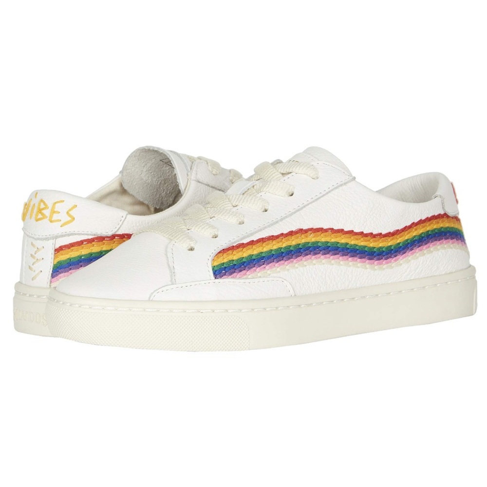 Soludos White Rainbow Sneakers
